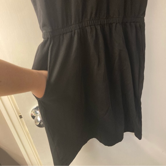 CALVIN KLEIN Graphic Logo Sporty Pocket Shirt Dress In Black White Women’s Sz S - Picture 3 of 9